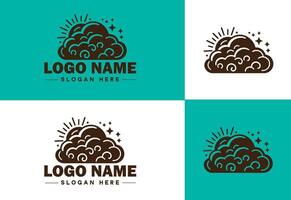 nube logo icono vector Arte gráficos para negocio marca aplicación icono cielo nube logo modelo