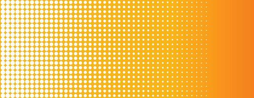 abstract yellow and white halftone wide banner vector