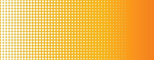 abstract yellow and white halftone wide banner vector