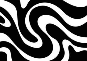 Abstract background with black and white wavy lines pattern vector