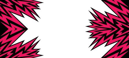 Abstract black and white background with spikes and zigzag line pattern with copy space area vector