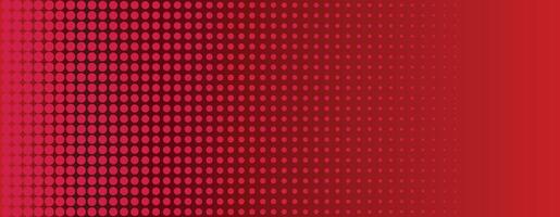 abstract red halftone wide banner vector