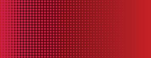 abstract red halftone wide banner vector