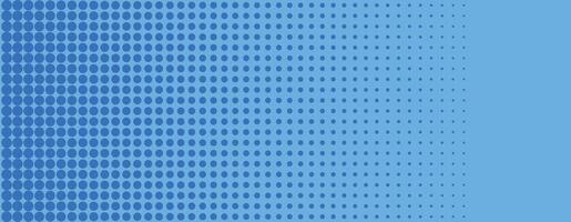 abstract blue and white halftone wide banner vector