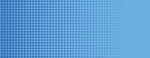 abstract blue and white halftone wide banner vector