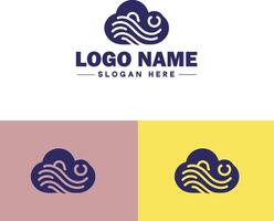 Cloud logo icon vector art graphics for business brand app icon sky cloud logo template