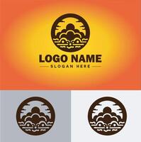 nube logo icono vector Arte gráficos para negocio marca aplicación icono cielo nube logo modelo