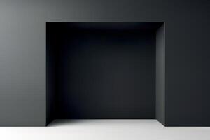 Empty studio room background with light shadow on wall. vector