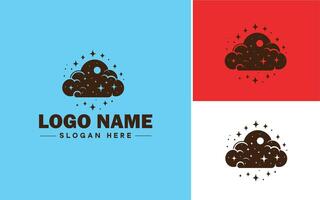 nube logo icono vector Arte gráficos para negocio marca aplicación icono cielo nube logo modelo