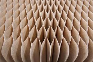 Honeycomb cardboard cells. Geometric background. texture of packaging parcel carton box photo