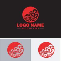 nube logo icono vector Arte gráficos para negocio marca aplicación icono cielo nube logo modelo