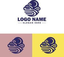 Cloud logo icon vector art graphics for business brand app icon sky cloud logo template