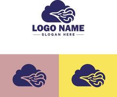 nube logo icono vector Arte gráficos para negocio marca aplicación icono cielo nube logo modelo