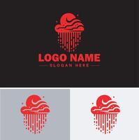 nube logo icono vector Arte gráficos para negocio marca aplicación icono cielo nube logo modelo