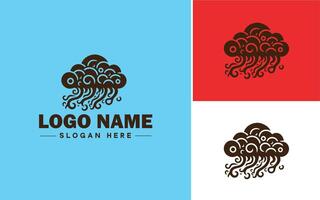 nube logo icono vector Arte gráficos para negocio marca aplicación icono cielo nube logo modelo