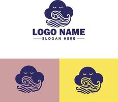 nube logo icono vector Arte gráficos para negocio marca aplicación icono cielo nube logo modelo