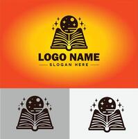 book logo icon vector for bookstore book company publisher encyclopedia library education logo template