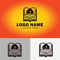 book logo icon vector for bookstore book company publisher encyclopedia library education logo template