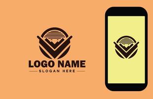 Checkmark logo icon vector art graphics for business brand app icon check mark right symbol tick ok correct logo template