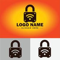 Lock icon logo safety security protection vector for business brand icon lock logo template