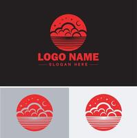 Cloud logo icon vector art graphics for business brand app icon sky cloud logo template