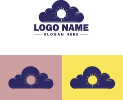 nube logo icono vector Arte gráficos para negocio marca aplicación icono cielo nube logo modelo