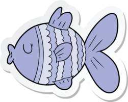 sticker of a cartoon fish png