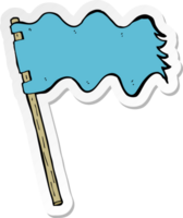 sticker of a cartoon white flag png