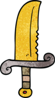 dessin animé doodle épée ornée de bijoux png