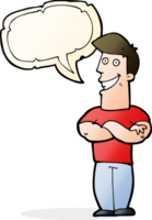 cartoon grinning man with speech bubble png