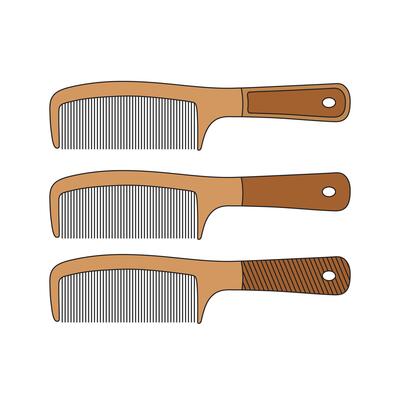 Kids drawing Cartoon Vector illustration hair comb icon Isolated on White Background