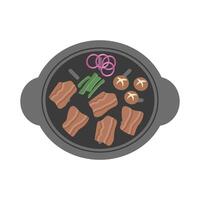 Bulgogi Korean Traditional Food illustration vector