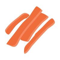 fresh Carrot Sliced Sticks illustration vector