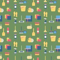 seamless pattern with cleaning items. Cleaning company or house cleaning. Flat vector. vector