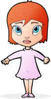 cartoon girl in dress png