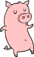 cochon drôle de bande dessinée png