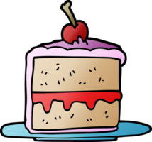 cartoon doodle cake slice png