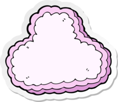 autocollant d'un nuage décoratif de dessin animé png