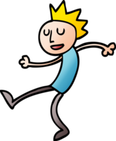 gradient illustration cartoon dancing man png