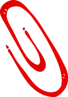 cartoon red paperclip png