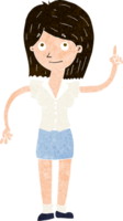 cartoon vrouw met idee png