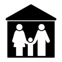 An icon design of family home vector