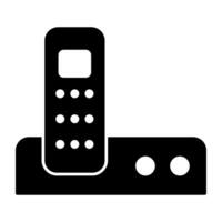 A unique design icon of cordless phone vector