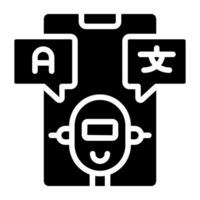 Vector design of language translator icon