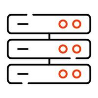 A premium download icon of server rack vector