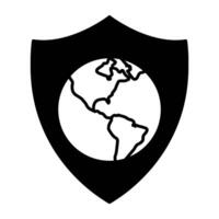 Modern design icon of global shield vector