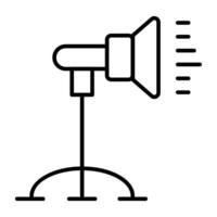 A linear design icon of floodlight vector