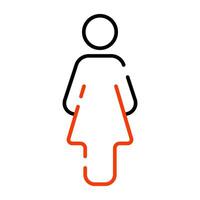 An editable design icon of woman avatar vector