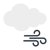 An icon design of windy cloud vector