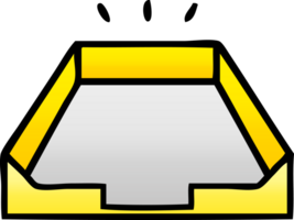 gradient shaded cartoon of a empty tray png